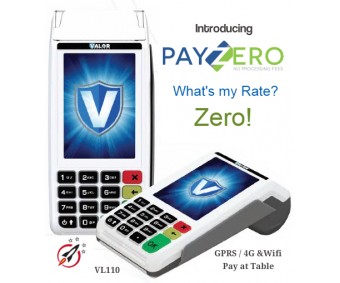 PayZero VL110 - Tabletop Credit Card Machine - 4G